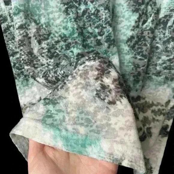 R23 Burn Out Tee Acid WashY2K Snake Animal Print Blue White Semi Sheer Retro L - Picture 5 of 7